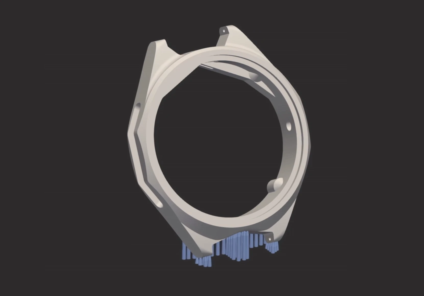 3D model of a mechanical component showcasing detailed design for software development and engineering applications.