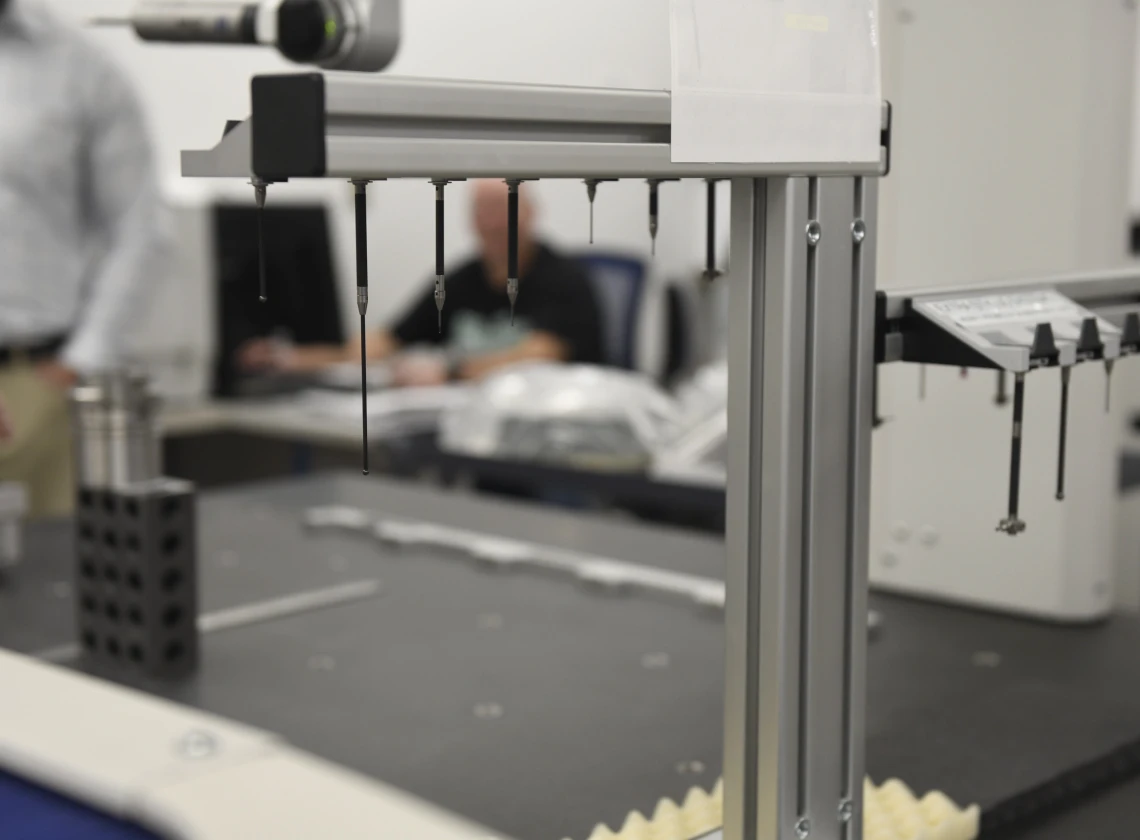 Precision measurement equipment is set up in a lab for energy-related testing and analysis.