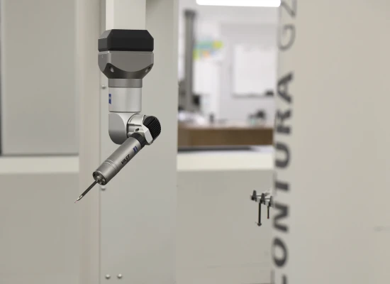 Precision measuring equipment used for quality control in aerospace manufacturing.